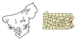 Northampton County Pennsylvania Incorporated and Unincorporated areas North Catasauqua Highlighted
